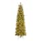 9 ft. Pre-Lit Carolina Pine Slim Artificial Christmas Tree with Flocked Pine Cones, Clear Lights